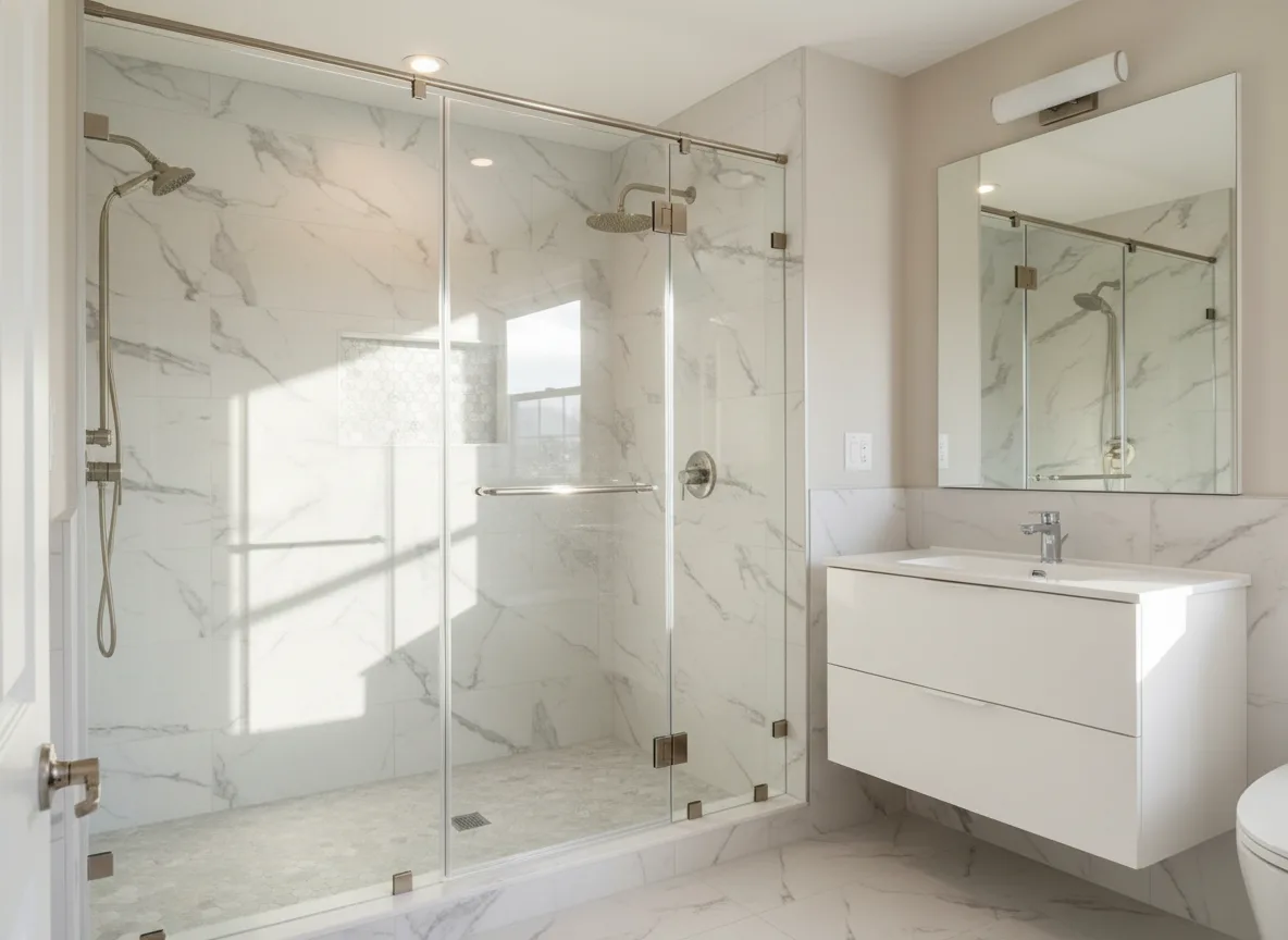 Semi-Frameless Shower Enclosure Installation in Forest Hills, Queens: Durability Meets Modern Design