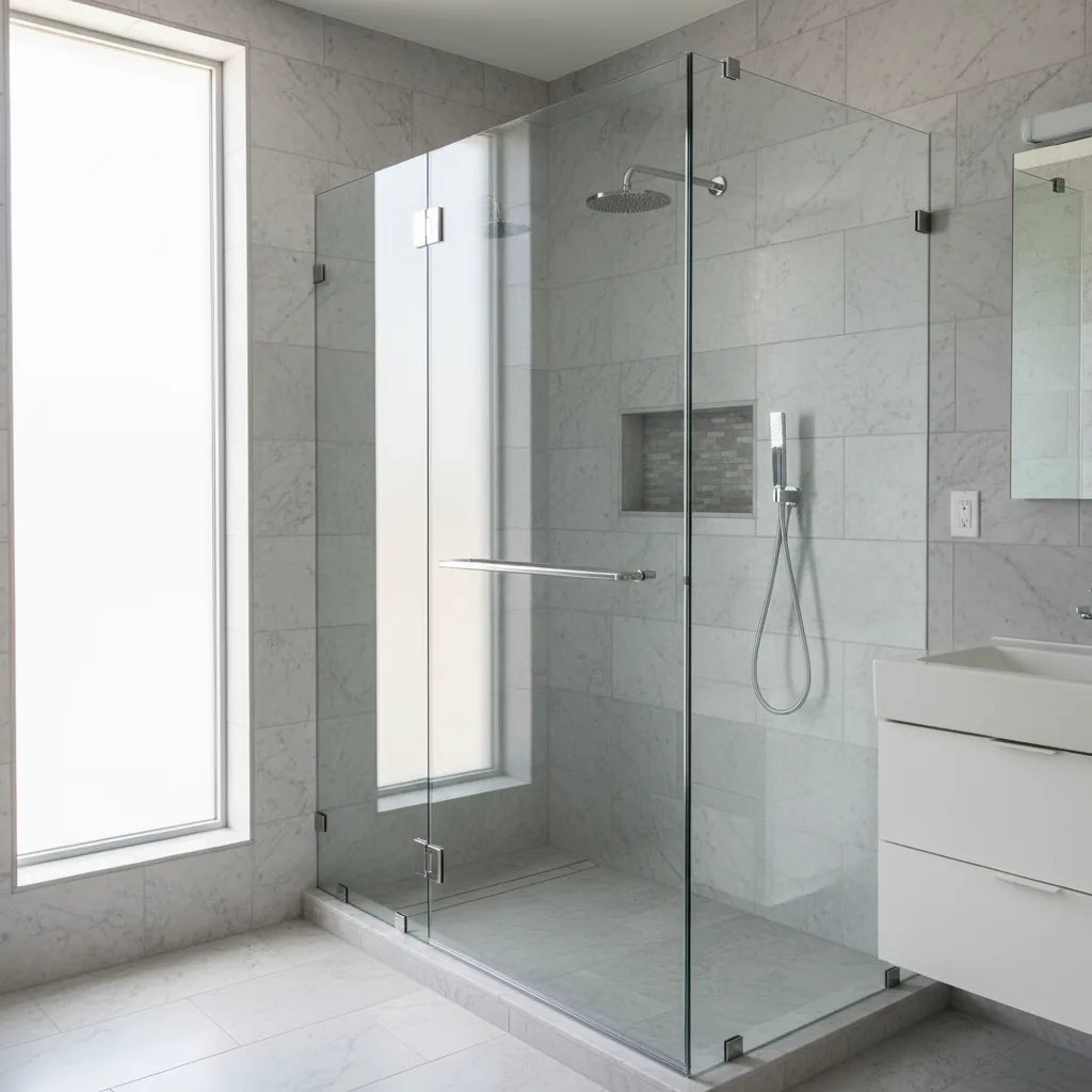 Inline Shower Enclosure Installation in Brooklyn, NY: Linear Elegance for Streamlined Bathrooms