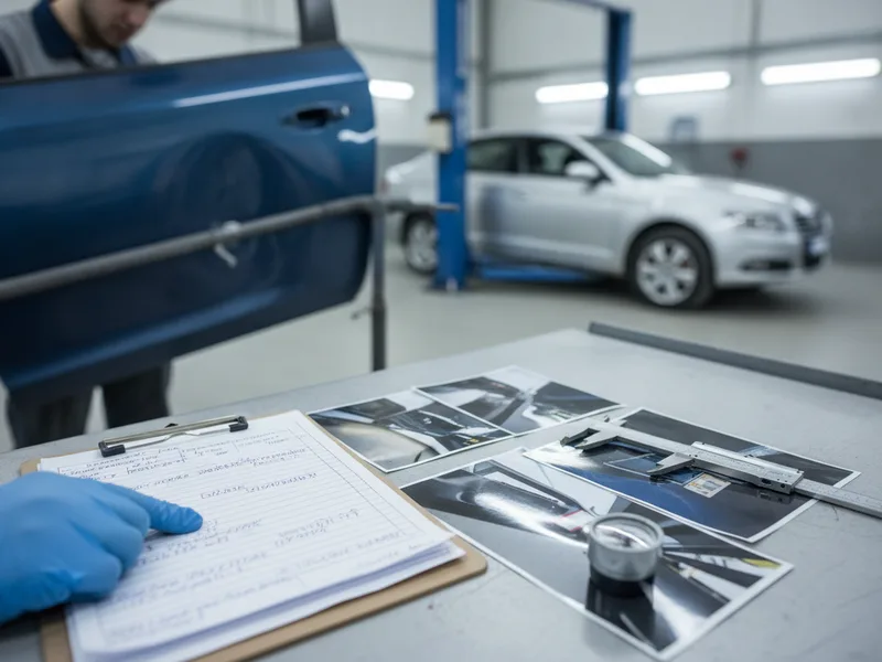 Detailed damage assessment documents and photographs used to support an insurance claim.